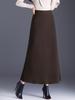 Elegant High-Waisted Fishtail A-Line Midi Skirt - Winter 2025 Slimming Style