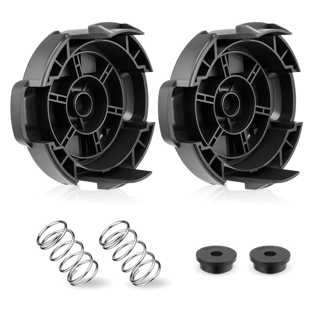 2 Pack String Trimmer Head Caps Cover and Spring for Quickfeed Parts Compatibles with DCST922P1 DCST922B DCST972X1 Model