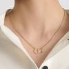 Dior Pearl Decorated CD Pendant Metal Necklace Women Necklace Gold N3098WOMRS_D301