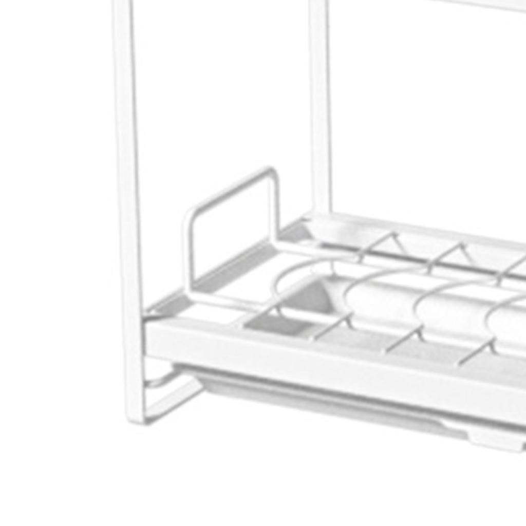 Pull Out Cupboard Multifunctional Iron Wire Dish Drainer Rack Organizer for Kitchen