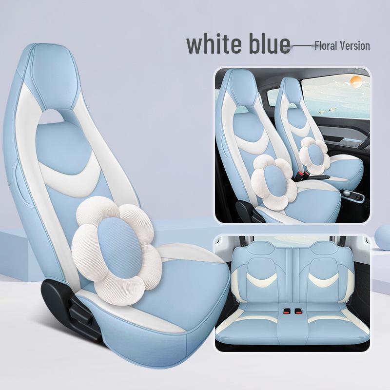 All-Season Chery QQ Ice Cream Car Seat Covers: Full Coverage Waffle Cone Milkshake Design