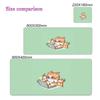 Cute Lazy Orange Cat Mouse Pad Large Computer Office Game Table Mat Rubber Anti-slip Stitched Keyboard Mats 90x40 XXL Desk Pads