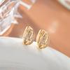 Cross Fashion Light Luxury Zirconia Petal Earrings
