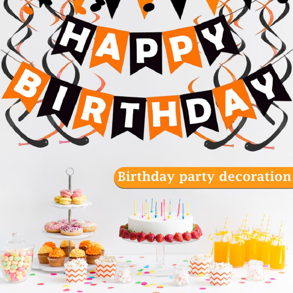 Birthday Party Decorations, Banners, Triangular Flags, Honeycomb Balls, Backgrounds, Walls, Desktops