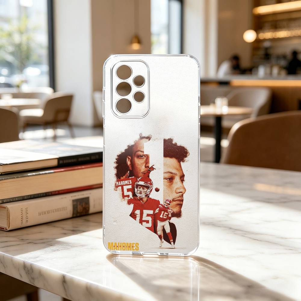 American Football P-Patrick M-Mahomes Phone Case Transparent Silicone Soft For Samsung S25,S24,S21,S22,S23,S30,Ultra,S20,Plus,Fe