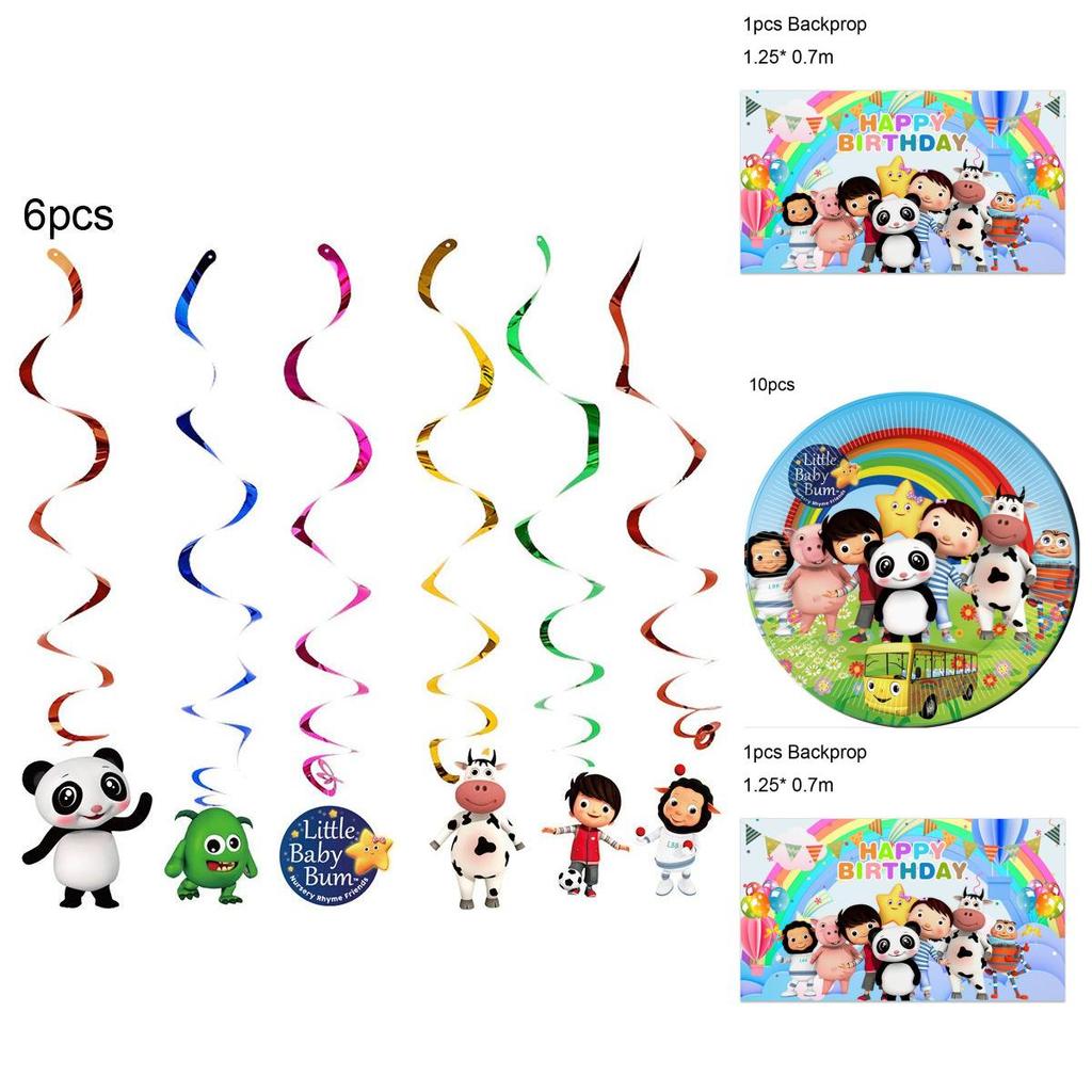 Fournitures de Fête d'Anniversaire Thème Little Baby Bum Avec Vaisselle Festive Et Décoration