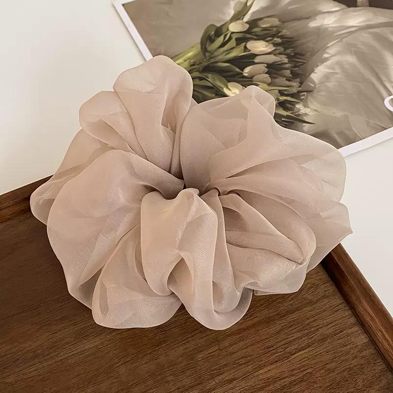 Elástico de Chiffon para Mulheres: Rabo de Cavalo Elegante, Elástico de Cabelo para Coque Fashion, Tiara, Elástico