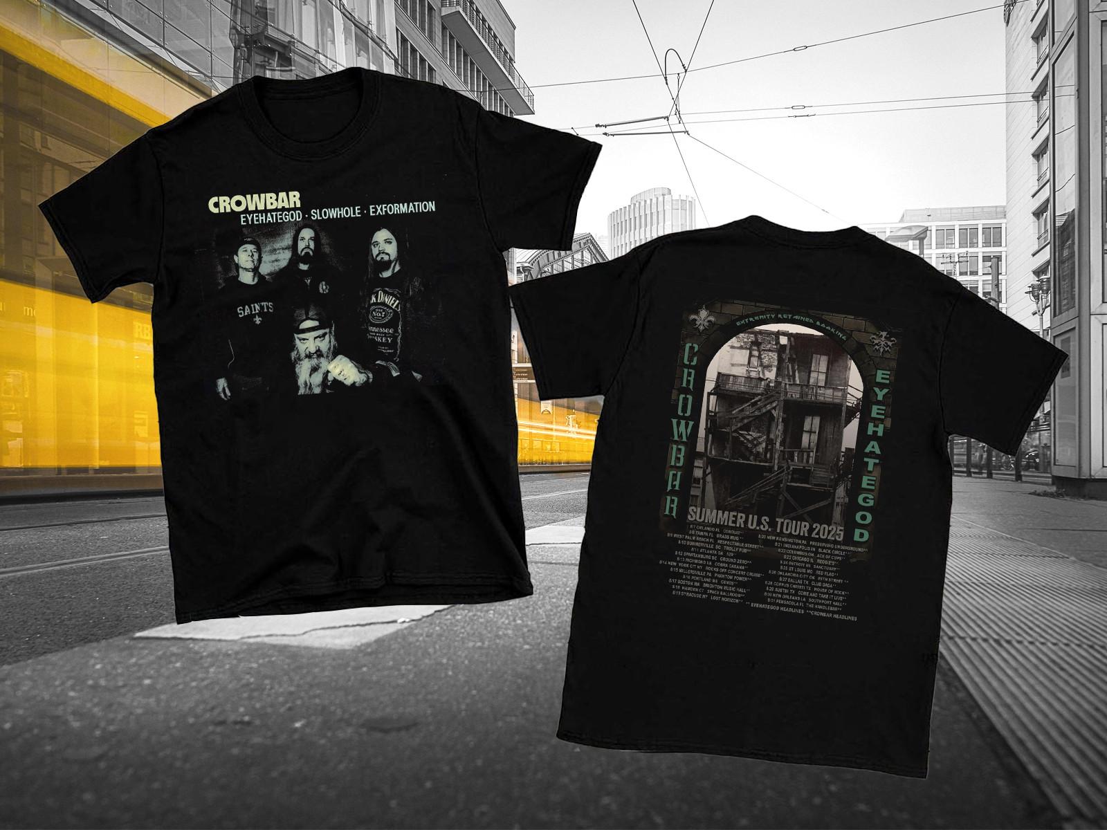 2 Sides CROWBAR Band US Summer Tour 20 25 Shirt Black Unisex S-5XL 1V0483 S