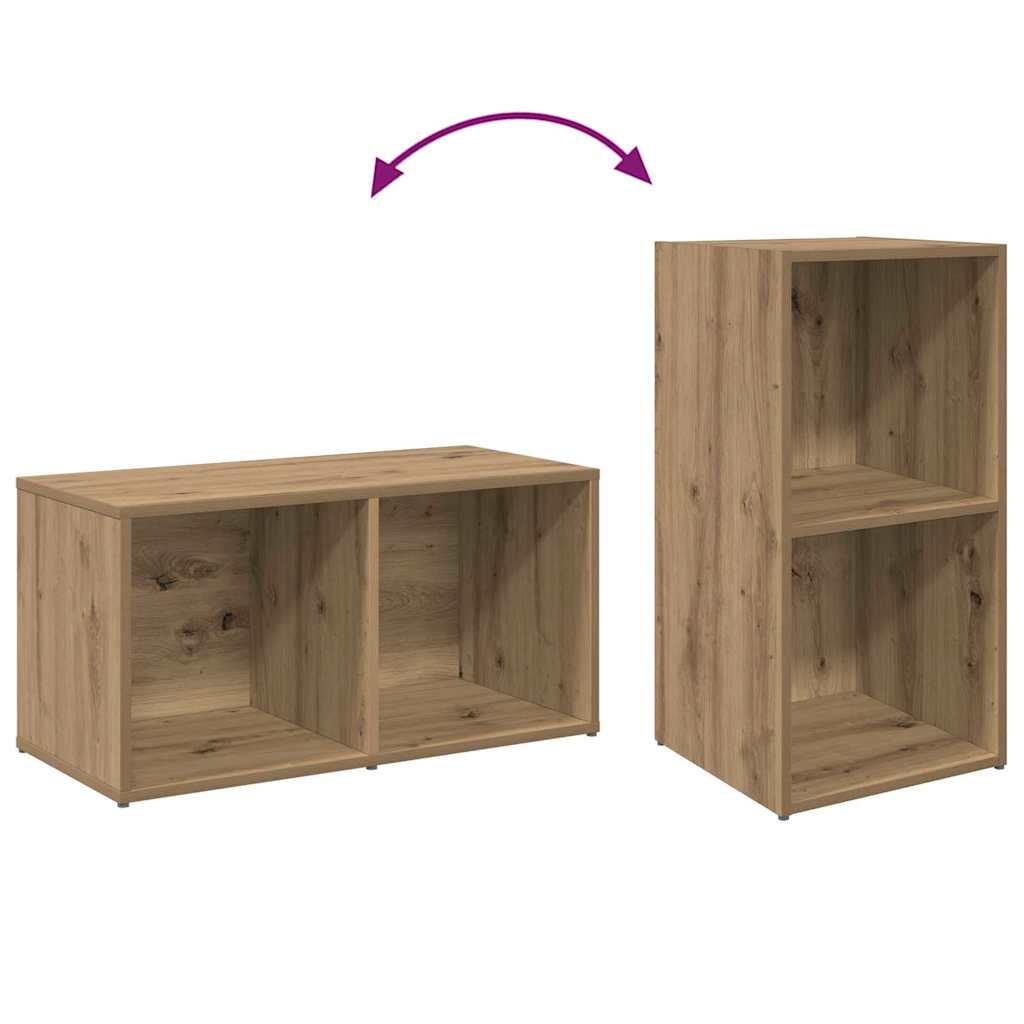 TV Cabinet Set 2 pcs Artisan Oak 37 x 35 x 72 cm Particleboard
