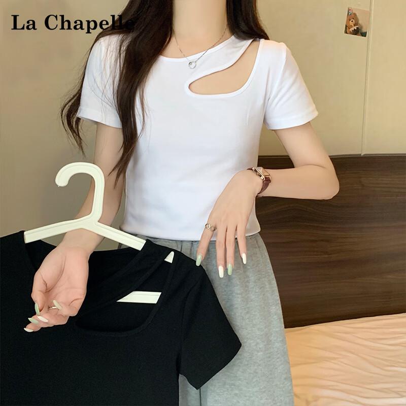 La Chapelle Women s Cutout Short-Sleeve T-Shirt M