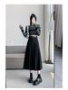High-Waisted A-Line Pleated Midi Skirt - Elegant, Slimming Autumn Style for Women