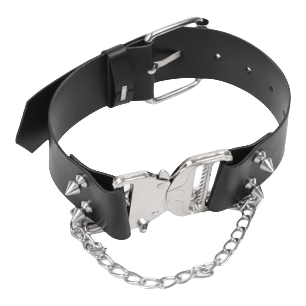 Leatherette Thigh Ring Adjustable Shoes Accessories Vintage Leg Garter  Rockers чёрный