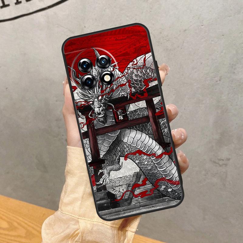 Japanese Dragon Case For OnePlus 15 R 13 13R 13T 12 11 10R 10T 8T 9 10 Pro Nord CE 5 4 2 3 Lite N20 N30 Cover