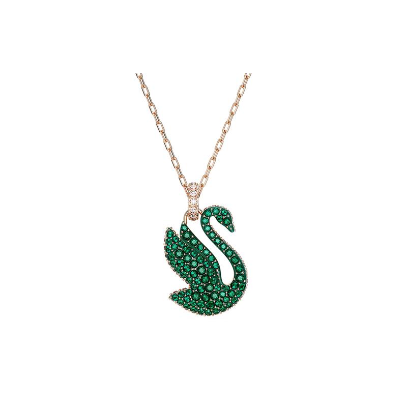Swarovski Swan classic swan style design necklace women s green 5650067