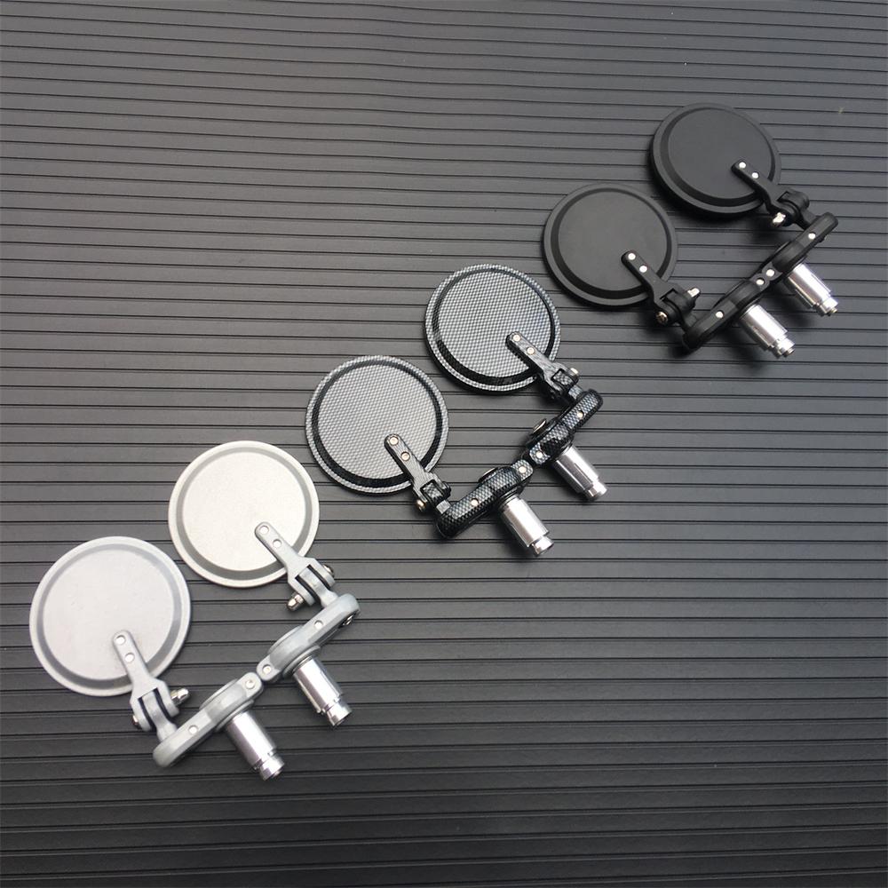 Foldable Motorcycle Rearview Handle Bar End Mirrors Moto Accessories 16-18mm Universal Motorbike Handlebar Round Convex Mirror