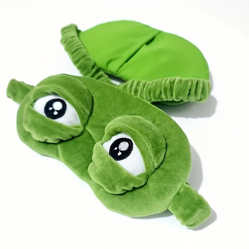 Maschera per Occhi a Rana Triste 3D per Dormire, Morbida Confortevole Mascherina da Viaggio, Unisex Adulti Bambini Blocca Luce Mascherina Occhi Design Portatile