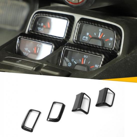 Carbon Fiber Gear Shift Front Dashboard Cover Trim Frame For Chevy Camaro 10-15