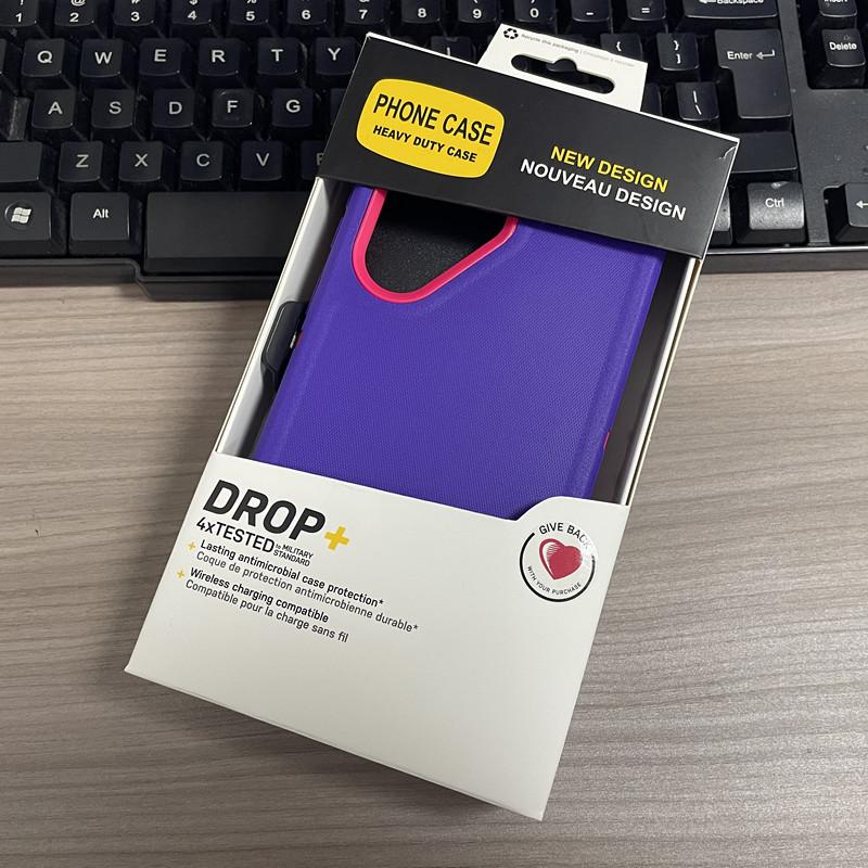 For Samsung S25 Ultra Otter Mechanical Type Defender Box Case for Official Galaxy S24 S21 S22Plus S23 with Clip Bracket Package