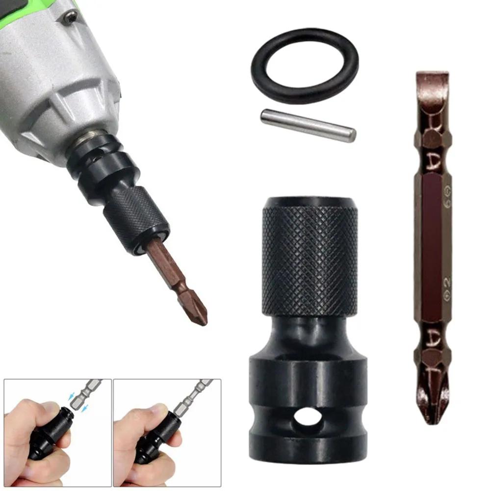 PH2 SL Screwdriver Bit Double Head Hex Shank 1/2''to 1/4'' Socket Converter Adapter Kit For Electric Impact Driver Wrench Tool