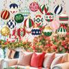 48 Pcs Christmas Hanging Swirls Decorations Light Bulb Snowflake Ceiling Garland for Home Office Mall Winter Holiday Decor