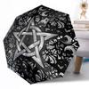 Magic Pentagram Compact Travel Automatic Umbrella Compact 8-Rib Lightweight Compact Design Travel Essential Compact Folding Umbrella