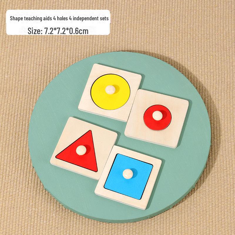 Tablă Montessori pentru potrivirea formelor geometrice: Jucărie de educație timpurie pentru copii mici de 0-3 ani