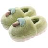 Winter warm slippers women's new indoor bag heel thickened plush shoes wear non-slip cotton drag men's shoes