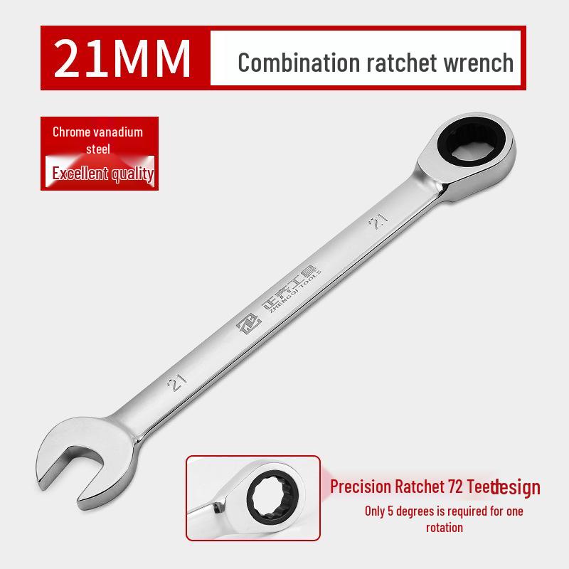 Quick Ratchet Double End Wrench Set 13mm – Full Auto Repair Tool with 10 Wrench Sizes