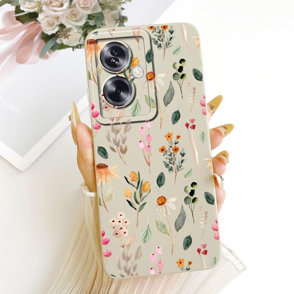 For OPPO A79 5G Cute Cat Flower Cartoon Phone Case For Oppo A79 CPH2553 CPH2557 Shockproof Soft Silicone Covers Bumper