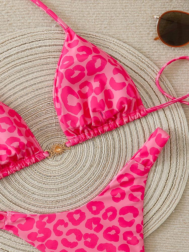 Seksowny Bikini Panterka 2026 Kostium Kąpielowy Damski Trójkątny Kostium Kąpielowy Kobieta Damska Odzież Kąpielowa Zestawy Mikro Bikini Brazylijskie Biquini