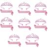 Birthday Princesses Tiaras Set With Rhinestones Crowns Sash Hair Accessory For Girls Party Celebration