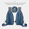 Men s Chest Bag Waterproof Oxford Cloth Crossbody Bag with Charging Port Headphone Jack