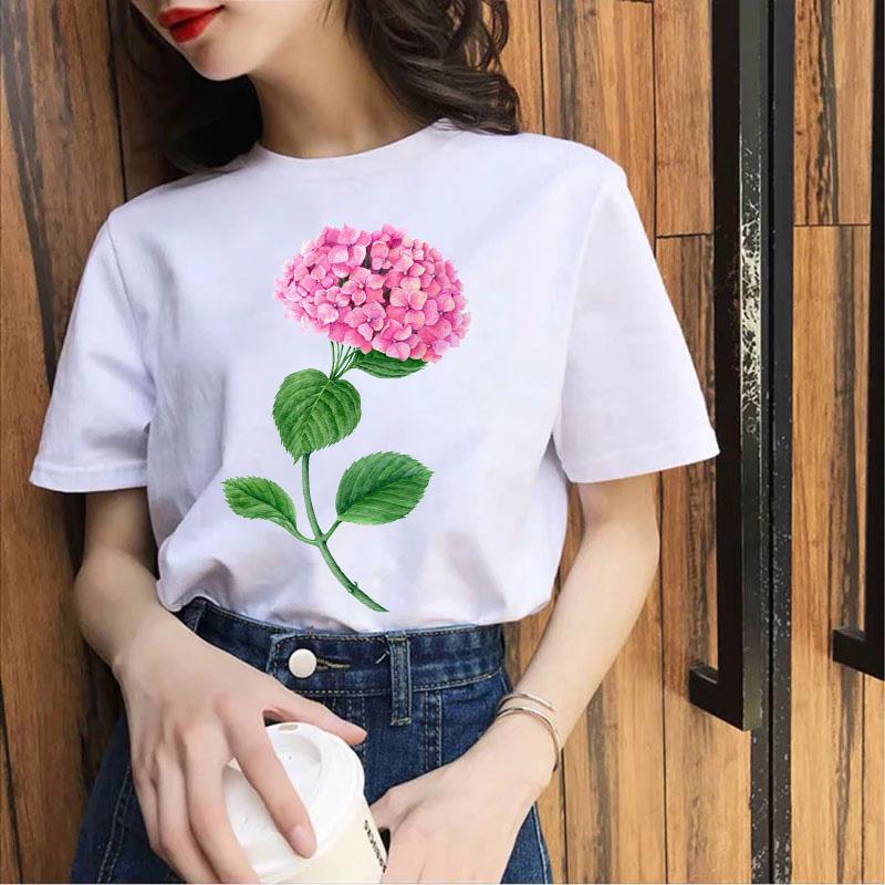 2025 Womens T-Shirts Summer Fashion Shirt Streetwear White Tee Shirt Femme Oversize Fashion Fun Retro Female Tops