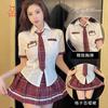 Sexy lingerie JK sexy student clothing cos uniform temptation summer skirt with pleated skirt plaid suit