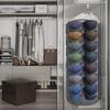 7/14 Grids Large Baseball Display Rack Door Back Wall Non-woven and Display Baseball Storage Hat Organizer Storage Hanging