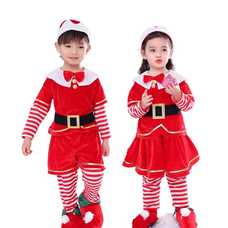 Joyful Christmas Elf Toddler Outfit For Xmas Party Claus Costume
