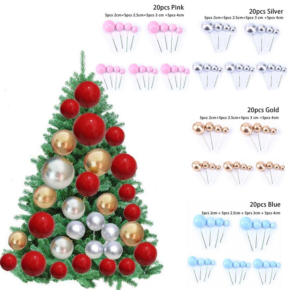 20*Mixed Size Cake Xmas Decor Balls DIY Tools Wedding Christmas Tree Decor