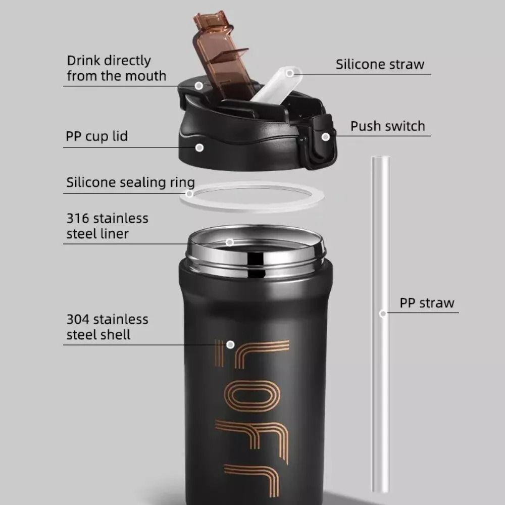 Leakproof Insulated Water Bottle Stainless Steel Vacuum Flask Portable Insulated Cup