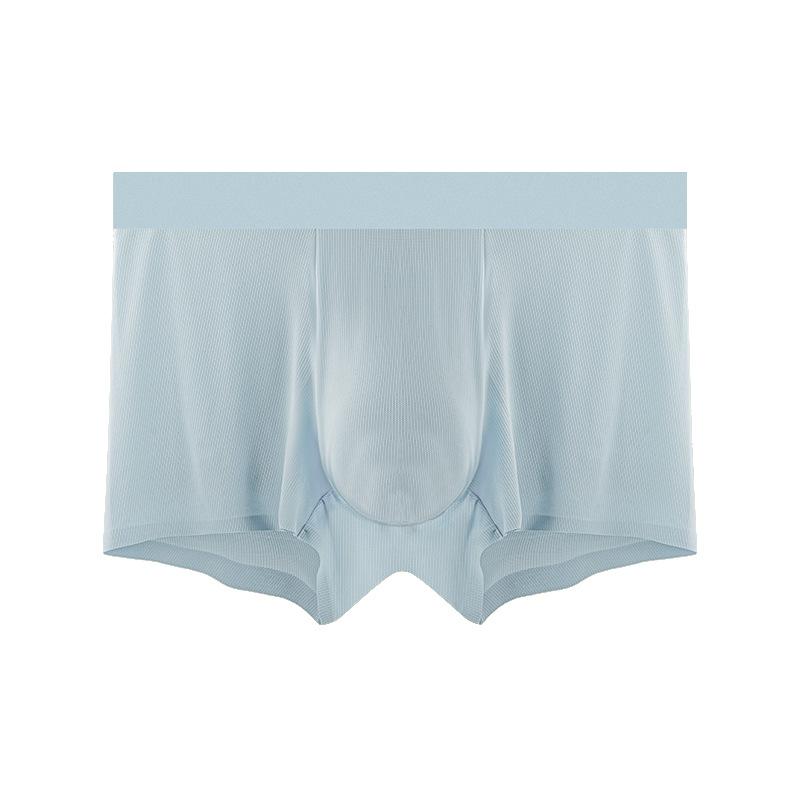 Men's Summer Ultra Thin Ice Silk Mesh 7A Antibacterial Inner Crotch One Piece Briefs