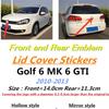 BGL1 2026 New For VOLKSWAGEN VW 2pcs Car Front Grill/Rear Emblem Lid Covers Logo Sticker For golf-6 Golf6 mk 6 2009-2013 Car Emblem C YL2