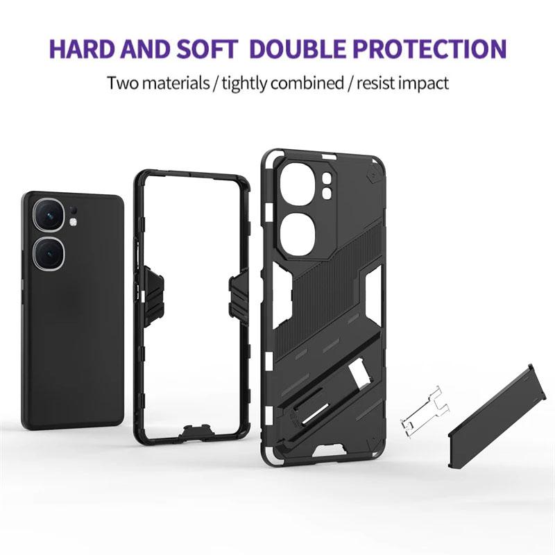 For Vivo iQOO Neo9 Neo 9 Pro 5G Armor Shockproof Phone Case Back Cover Magnetic Kickstand Anti-Fall Protect Coque Cases
