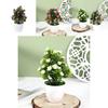 Hibiscus Flower Artificial 25pcs Round Small Potted Plants For Living Room Decor And Photography Props