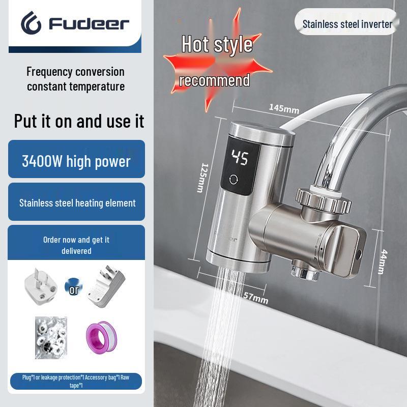 Instant Electric Water Faucet - Quick 3-Second Heating, Hot & Cold Dual-Use, Compact Design for Easy Installation