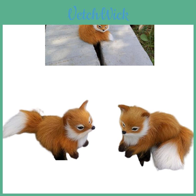 Handmade Simulated Fox Plush Toy Realistic And Charming Home Decor