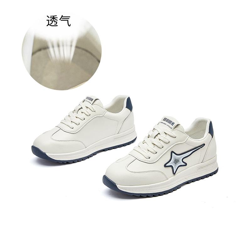 

New star leather Forrest Gump shoes women s spring platform versatile sports shoes heightening casual shoes trendy women s shoes 40