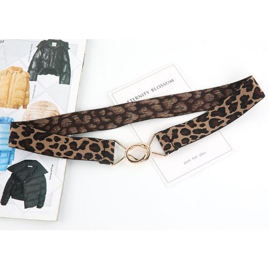 

Пальто Пояс Женский Декоративный Эластичный С Поясным Костюмом Свитера С Леопардовым Принтом Поясная Печать Черный