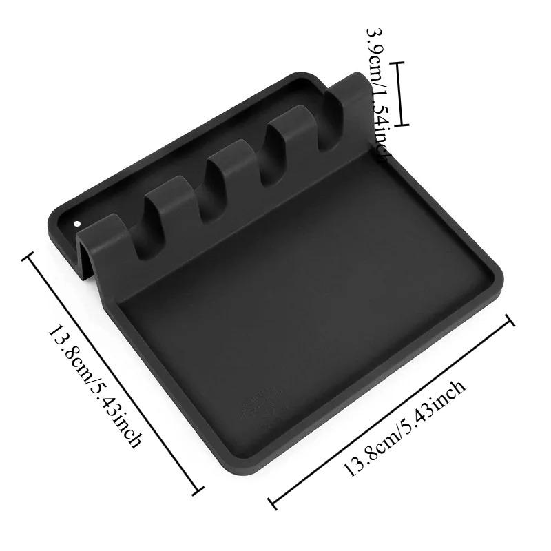 Silicone Kitchen Utensil Holder Heat-resistant Spoon Holder Suitable for Stove Cooking Baking Tool Storage