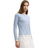 Fila Heritage Fake Two-Piece Round Neck Casual Slim Fit Knitted Long Sleeve T-Shirt Women Tops F11W548214F-LB