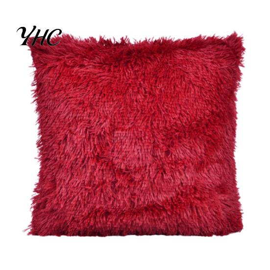 Warm Soft Fluffy Throw Pillow Case Cover Cushion Home Bed Sofa Car Decoration