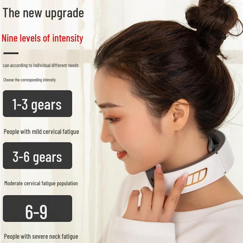11 Cross 6-Head Smart Cervical Spine Massager with Electromagnetic Pulse and Kneading for Neck and Shoulder Relief